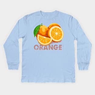 orange Kids Long Sleeve T-Shirt